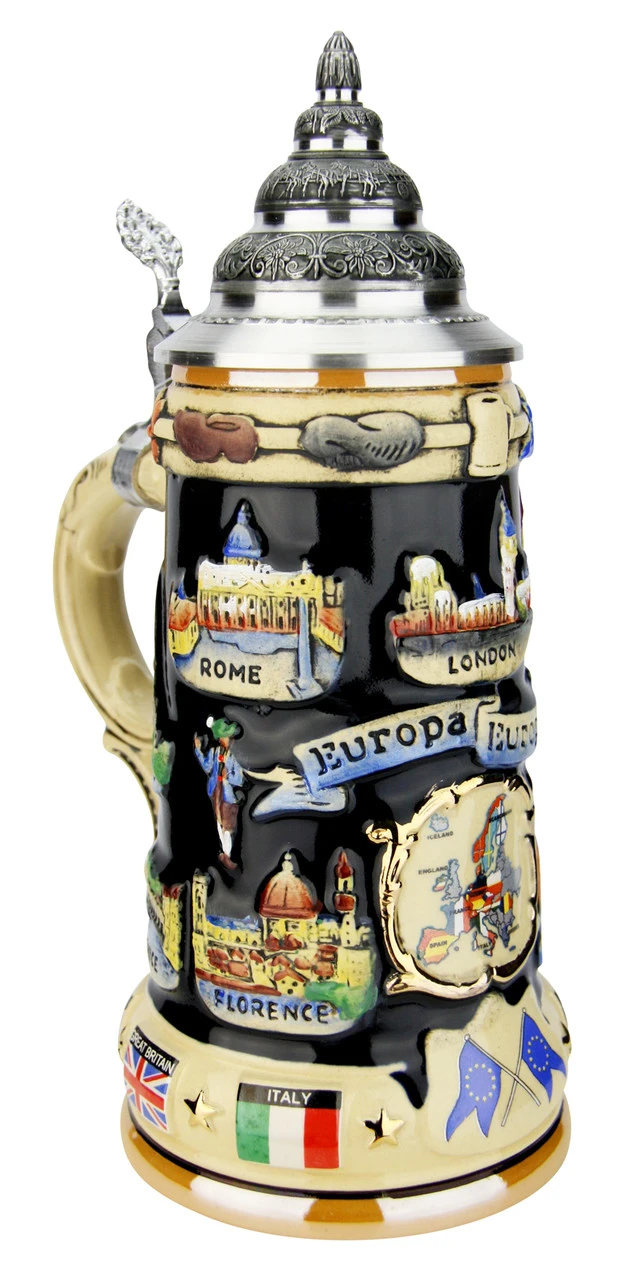 Europe Souvenir Beer Stein 1 Europe Souvenir Beer Stein