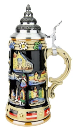 Europe Souvenir Beer Stein 8 Europe Souvenir Beer Stein -Zimmermann Shop Europe Souvenir Beer Stein K309E RS SM 37359.1593661628