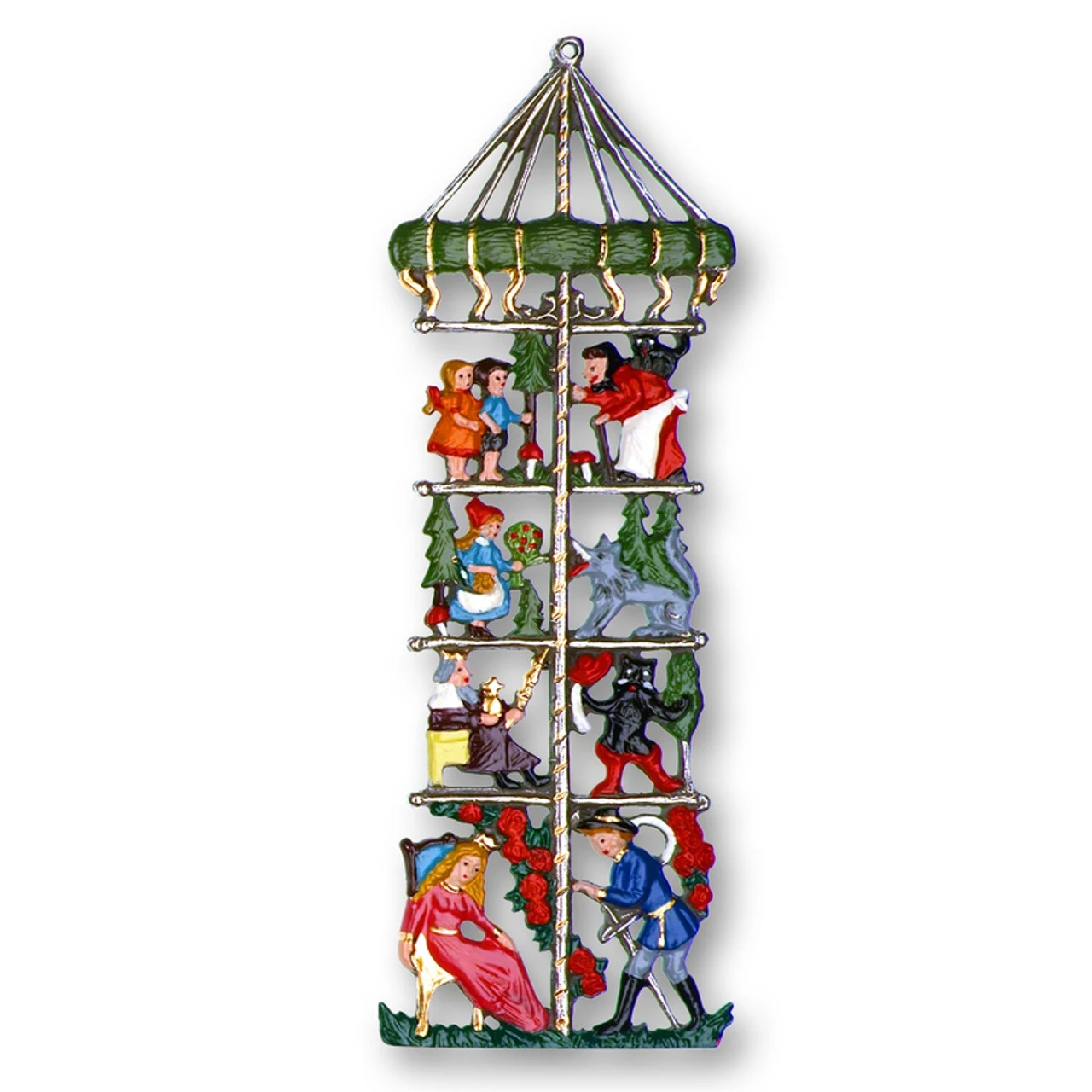 Fairy Tale Maypole German Pewter Christmas Ornament 1 Fairy Tale Maypole German Pewter Christmas Ornament