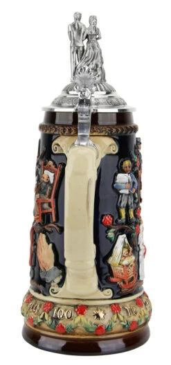 Stein Of Life Wedding Beer Stein | Wedding Couple Lid 10 Stein Of Life Wedding Beer Stein | Wedding Couple Lid -Zimmermann Shop Family Tree Wedding Beer Stein Wedding Couple Lid K1026F Back SM 88633.1494356257