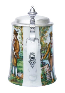 Zimmermann Fisherman Porcelain Beer Stein -Zimmermann Shop Fisherman Porcelain Beer Stein Z9437 Back SM 26562.1479151975