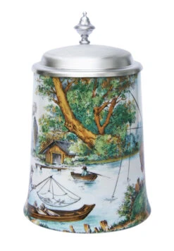 Zimmermann Fisherman Porcelain Beer Stein -Zimmermann Shop Fisherman Porcelain Beer Stein Z9437 FNT SM 14990.1479151982