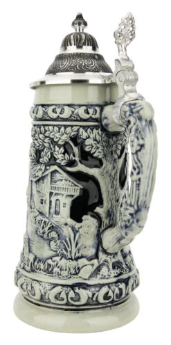 Fishing Beer Stein Cobalt -Zimmermann Shop Fishing Beer Stein Cobalt Stone Gray KT1730EZ Back SM 68165.1697731990
