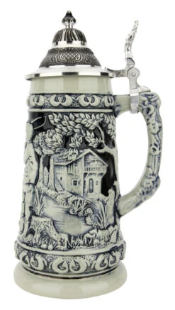 Fishing Beer Stein Cobalt -Zimmermann Shop Fishing Beer Stein Cobalt Stone Gray KT1730EZ RS SM 69268.1697731990