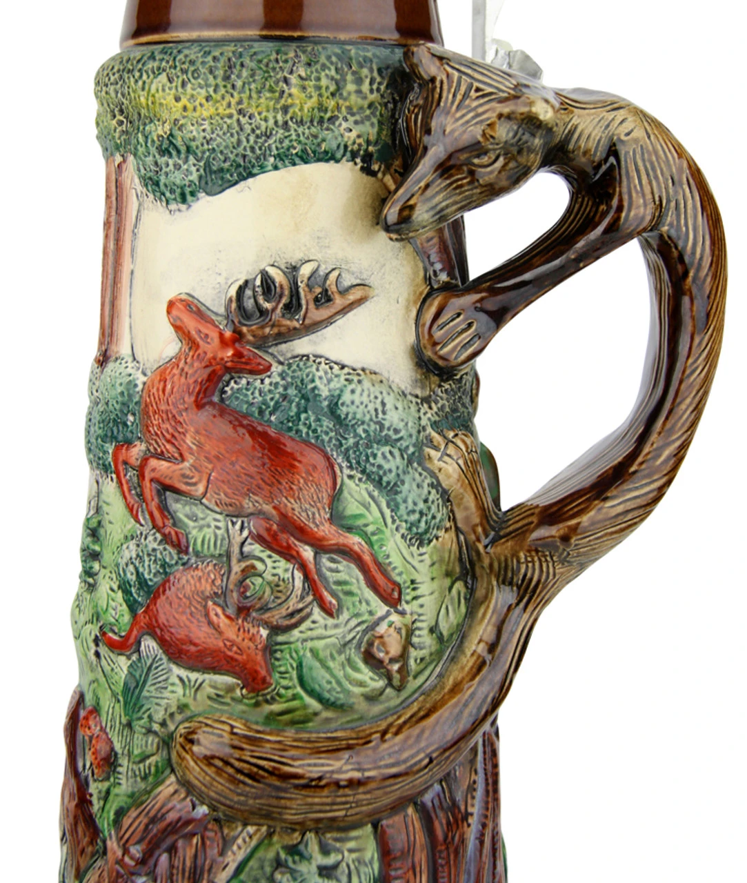 Fox Handle Hunter Beer Stein 2 Liter | Eagle Lid - Image 3