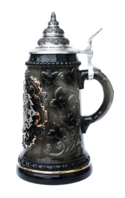 Freiburg Souvenir Beer Stein With Pewter Badge -Zimmermann Shop Freiburg Souvenir Beer Stein with Pewter Badge K455SZF RS SM 37664.1448471788