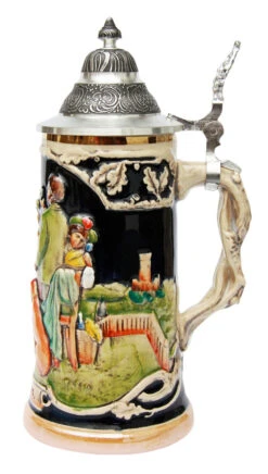 Gemuetlichkeit Reproduction German Beer Stein -Zimmermann Shop Gemuetlichkeit Reproduction Beer Stein T2760204 RS SM 03311.1399324425