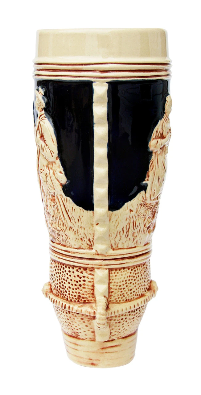 German Ceramic Beer Boot 1 Liter Cobalt 4 German Ceramic Beer Boot 1 Liter Cobalt - Image 4