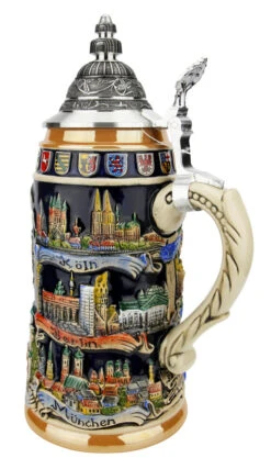 German Cities Beer Stein 9 German Cities Beer Stein -Zimmermann Shop German Cities Beer Stein ZB1941996 Back SM 03660.1618348331