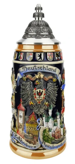 German Cities Beer Stein