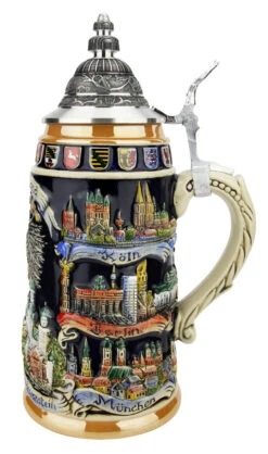 German Cities Beer Stein 10 German Cities Beer Stein -Zimmermann Shop German Cities Beer Stein ZB1941996 RS SM 21436.1618348357