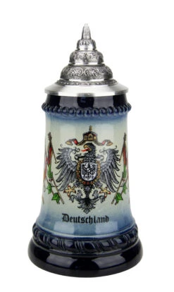 German Eagle And Crown Coat Of Arms Beer Stein | 0.25 Liter -Zimmermann Shop German Eagle and Crown Coat of Arms Beer Stein 0.25 Liter K451BLD25 FNT SM 83606.1554758848