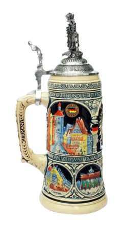 German Heritage Beer Stein With Pewter Eagle Lid -Zimmermann Shop German Heritage Beer Stein with Pewter Eagle Lid K2048ZAD LS SM WB 10936.1617714052