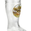 German Landmarks Glass Beer Boot 0.5 Liter