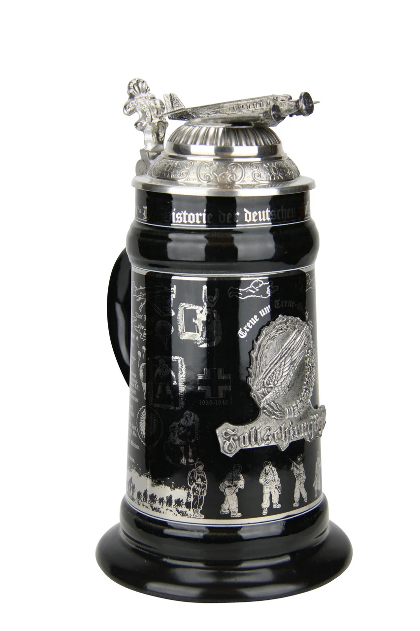 German Paratrooper History Beer Stein 2 German Paratrooper History Beer Stein - Image 2