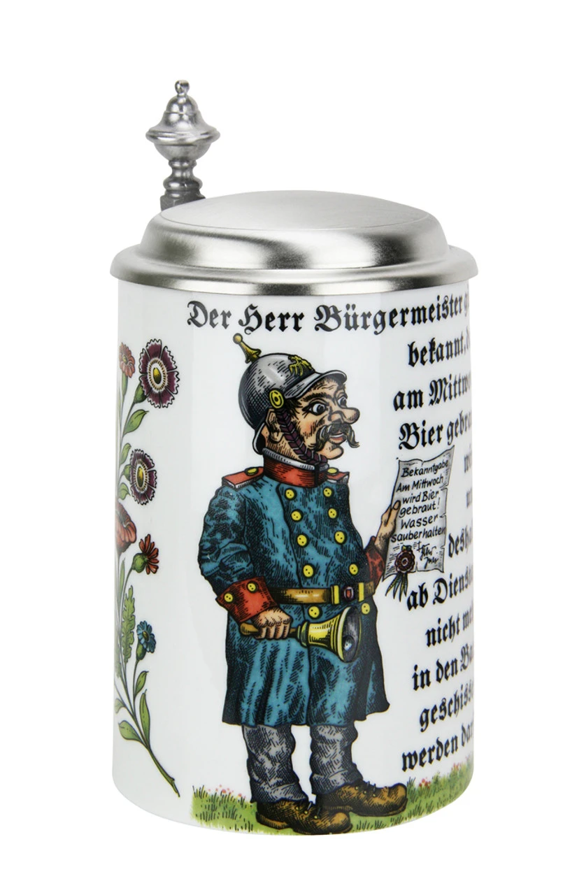 Zimmermann Purity Law Porcelain Beer Stein - Image 2