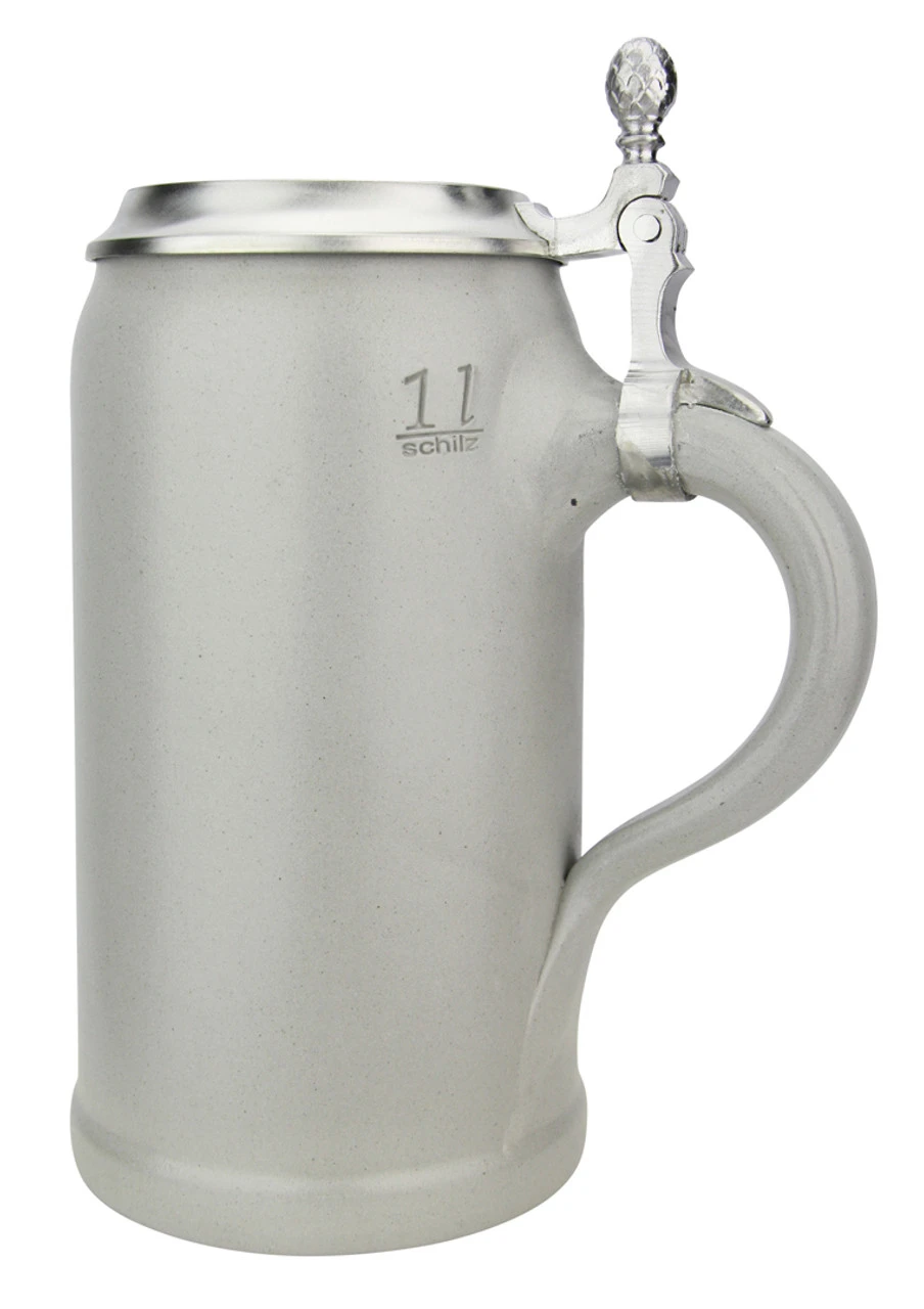 German Stoneware Salt Glaze Beer Stein 1 Liter