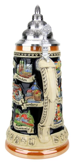 German Traveler Beer Stein -Zimmermann Shop German Traveler Beer Stein K609 Back SM 60167.1490044766