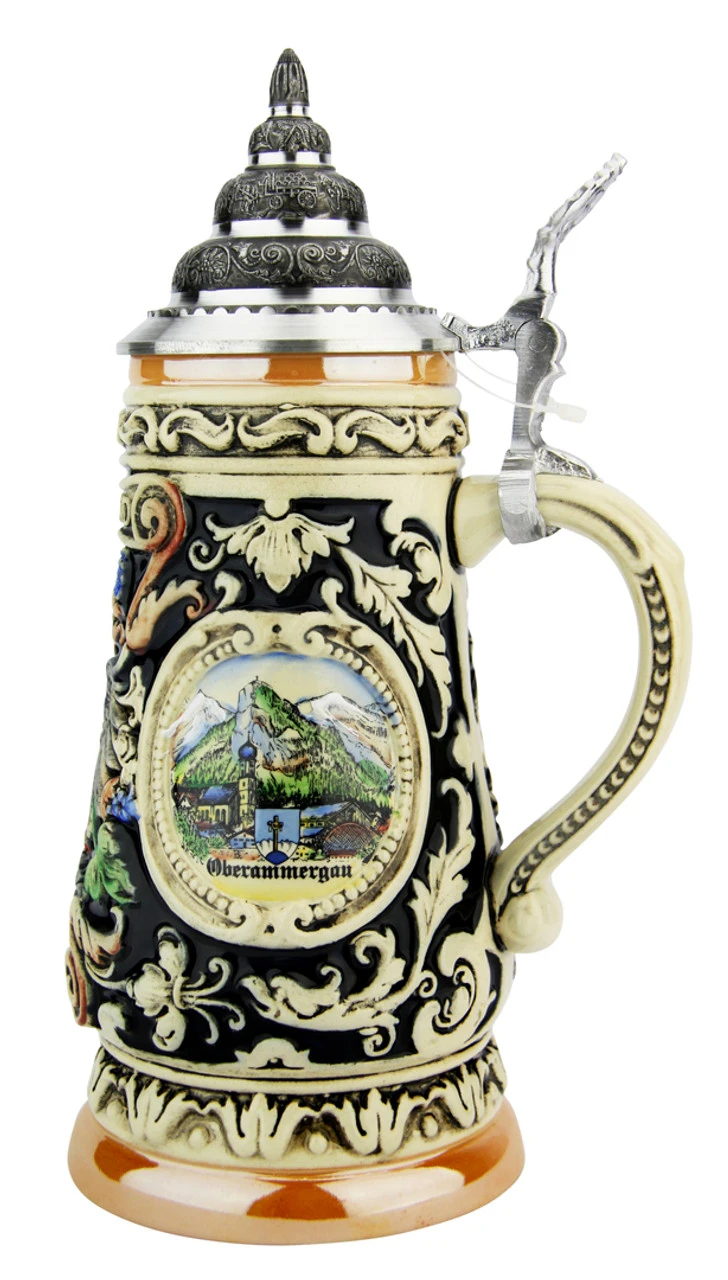 Germany Oberammergau German Beer Stein 3 Germany Oberammergau German Beer Stein - Image 3