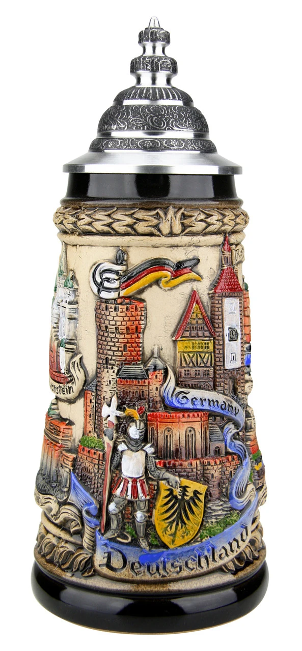 Germany Panorama Beer Stein Rustic 1 Germany Panorama Beer Stein Rustic