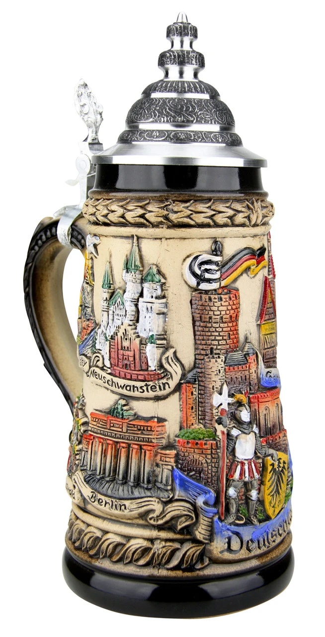 Germany Panorama Beer Stein Rustic 2 Germany Panorama Beer Stein Rustic - Image 2