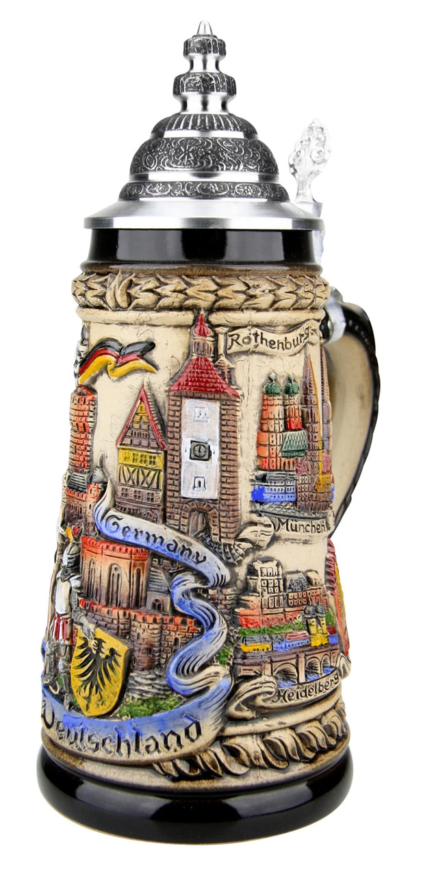 Germany Panorama Beer Stein Rustic 4 Germany Panorama Beer Stein Rustic - Image 4