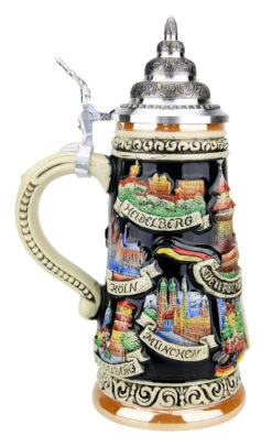 Germany Travel Destinations Beer Stein 6 Germany Travel Destinations Beer Stein -Zimmermann Shop Germany Travel Destinations Beer Stein K307D LS SM 94782.1489706577