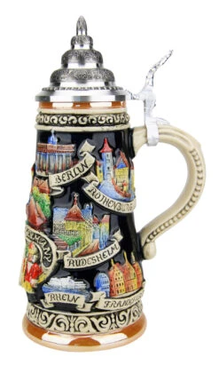 Germany Travel Destinations Beer Stein 7 Germany Travel Destinations Beer Stein -Zimmermann Shop Germany Travel Destinations Beer Stein K307D RS SM 81551.1489706577