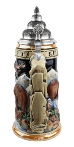 Glorious Grizzly Bear Beer Stein 8 Glorious Grizzly Bear Beer Stein -Zimmermann Shop Glorious Grizzly Beer Stein K956 Back SM 53494.1460150485