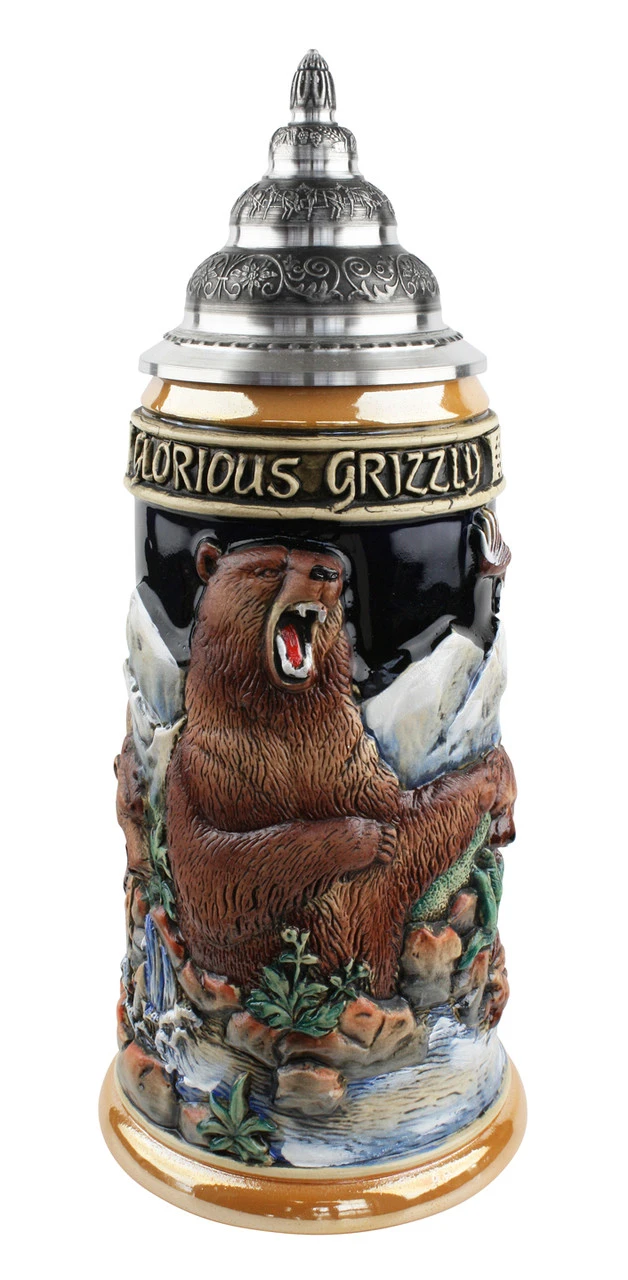 Glorious Grizzly Bear Beer Stein 1 Glorious Grizzly Bear Beer Stein