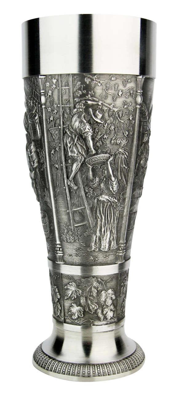 Grape Harvest Pewter Wheat Beer Tulip 1 Grape Harvest Pewter Wheat Beer Tulip