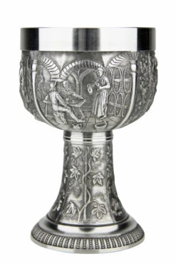 Grape Harvest Pewter Wine Chalice -Zimmermann Shop Grape Harvest Pewter Wine Chalice AS60019 Side1 SM 54763.1511126267