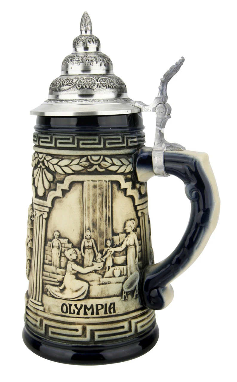 Greece Beer Stein Rustic Blue 4 Greece Beer Stein Rustic Blue - Image 4