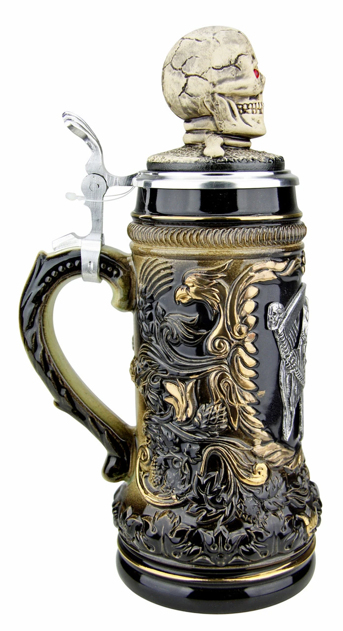 Grimm Reaper Beer Stein With Skull Lid 4 Grimm Reaper Beer Stein With Skull Lid - Image 4