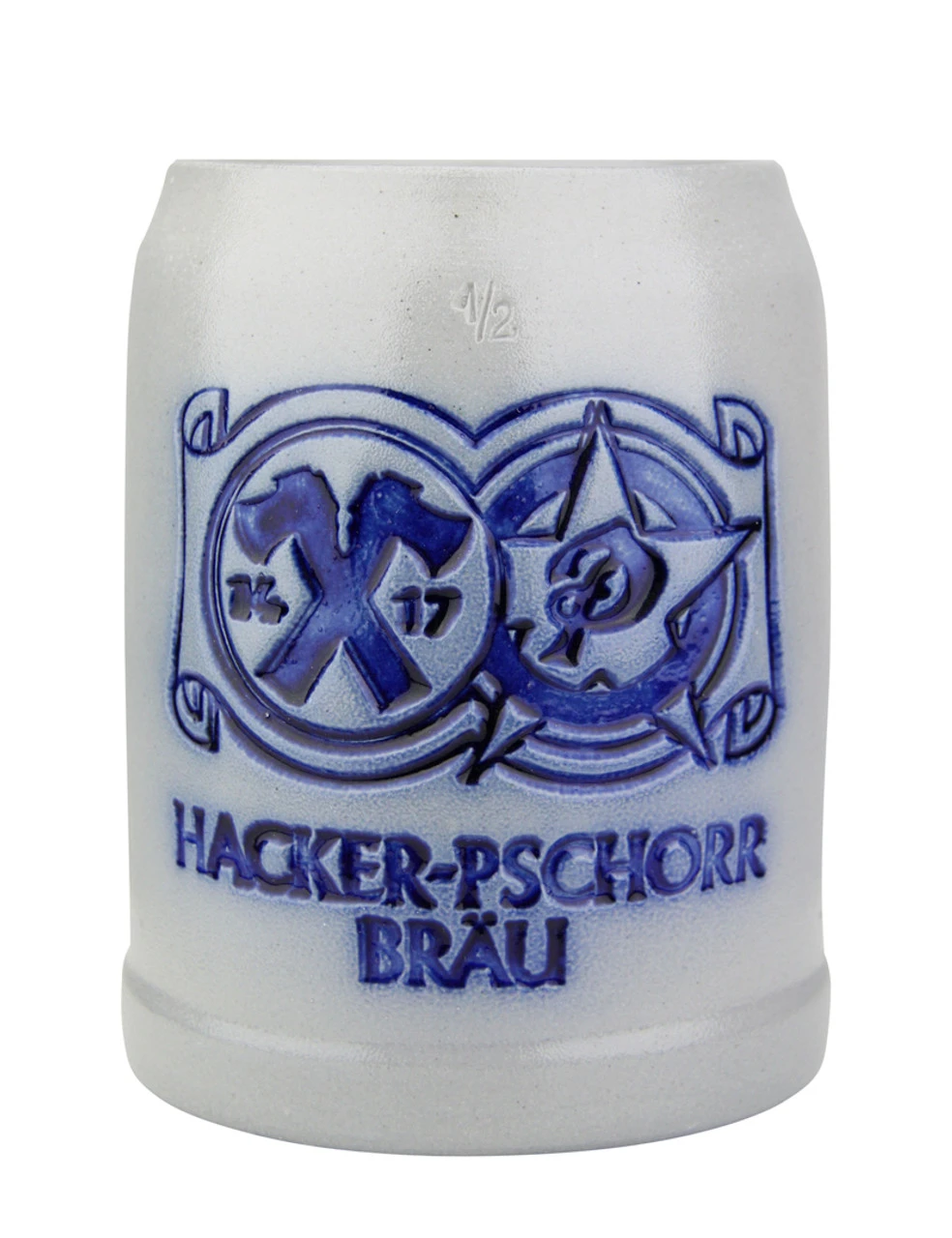 Hacker Pschorr Brewery 0.5 Liter Salt Glaze Stoneware Beer Mug