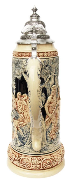 King Limitaet 2014 | Hermann The German Antique Style Beer Stein -Zimmermann Shop Hermann the German Limitat 2014 Beer Stein Cobalt K2044E Back SM 70537.1400600054