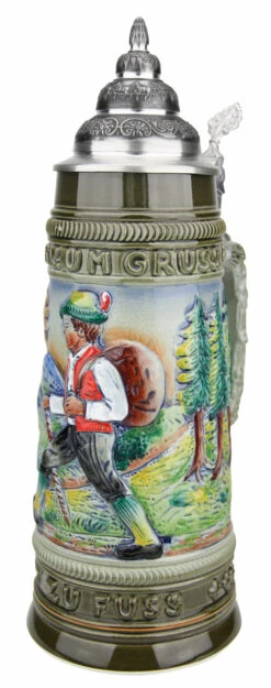 Hiker Beer Stein | 1 Liter -Zimmermann Shop Hiker Beer Stein 1 Liter K3016SG RA SM 62596.1527121171