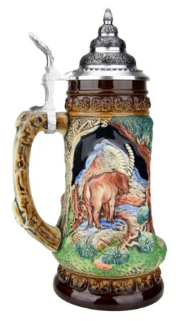 Horse Wildlife Grotto Beer Stein -Zimmermann Shop Horse Wildlife Grotto Beer Stein K335BP LS SM 19502.1547174885