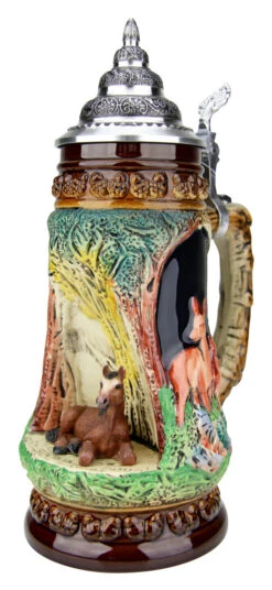 Horse Wildlife Grotto Beer Stein -Zimmermann Shop Horse Wildlife Grotto Beer Stein K335BP RA SM 51202.1547174886