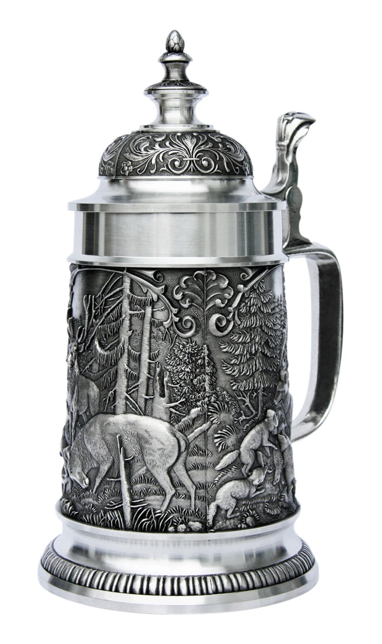 Hunters Pewter Beer Stein 1 Hunters Pewter Beer Stein