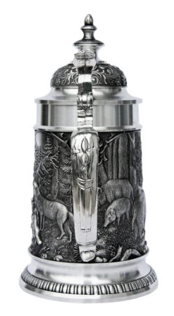 Hunters Pewter Beer Stein 8 Hunters Pewter Beer Stein -Zimmermann Shop Hunters Pewter Beer Stein DN8675SZ Back SM 13718.1398609426