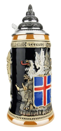Iceland Coat Of Arms Beer Stein 11 Iceland Coat Of Arms Beer Stein -Zimmermann Shop Iceland Coat of Arms Beer Stein K1012IS LA SM 22934.1619040480