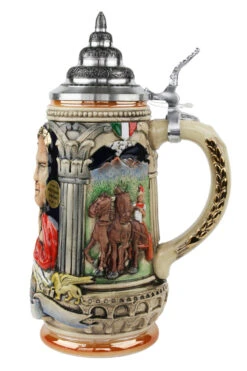 Italian Emperor Imperator Caeser Beer Stein -Zimmermann Shop Italian Imperator Beer Stein K313I RS SM 17734.1458158865