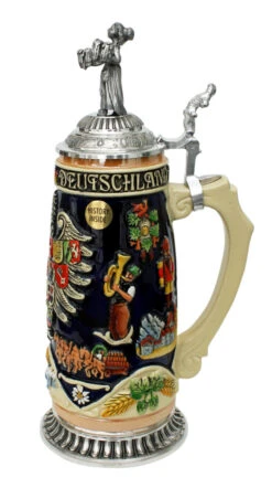 Deutschland Legacy Beer Stein | Beer Maiden Lid And Pewter Base -Zimmermann Shop K1010BZF RS SM 05707.1417106368