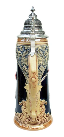 King Limitaet 2011 | King Barbarossa Handpainted Beer Stein -Zimmermann Shop King Barbarossa Limitat 2011 Beer Stein K2041B Back SM 23147.1395936275