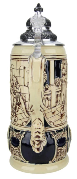 King Limitaet 2001 | Lohengrin Antique Style Beer Stein -Zimmermann Shop King Limitaet 2001 Lohengrin Antique Style Beer Stein K2031E Back SM 17029.1479252389