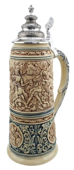 King Limitaet 2016 | Battle Of Teutoburg Forest Antique Style Beer Stein Brown 8 King Limitaet 2016 | Battle Of Teutoburg Forest Antique Style Beer Stein Brown -Zimmermann Shop King Limitaet 2016 Battle of Teutoburg Forest Antique Style Beer Stein K2046E RA SM 25751.1458848510