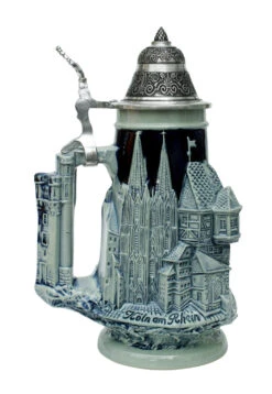 Rhein River Towns Souvenir Beer Stein Cobalt -Zimmermann Shop Koln Rudesheim Koblenz Souviner Beer Stein KT0635EZ LS SM 83728.1401735869