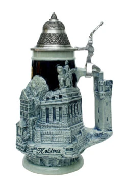 Rhein River Towns Souvenir Beer Stein Cobalt -Zimmermann Shop Koln Rudesheim Koblenz Souviner Beer Stein KT0635EZ RS SM 12966.1401735865