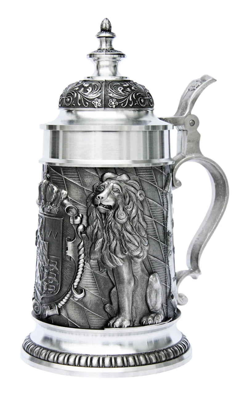 Land Of Bavaria Pewter Beer Stein 1 Land Of Bavaria Pewter Beer Stein